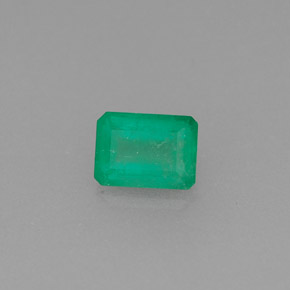 0.37 ct Green Emerald Stone, Natural Emerald in Octagon Facet Shape for Sale