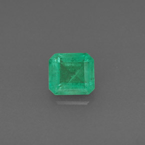 0.57 ct Green Emerald Gemstone, Emerald Gem in Octagon Facet Shape for Sale.