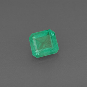 0.57 ct Green Emerald Stone, Natural Emerald in Octagon Facet Shape for Sale