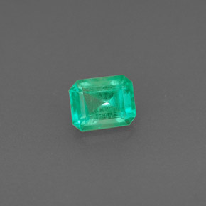 0.42 ct Green Emerald Gemstone, Emerald Gem in Octagon Facet Shape for Sale.