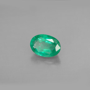 1.00 ct Green Emerald Stone, Natural Emerald in Oval Facet Shape for Sale