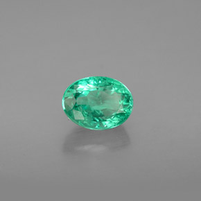 1.20 ct Green Emerald Stone, Natural Emerald in Oval Facet Shape for Sale
