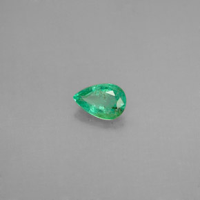 0.31 ct Green Emerald Stone, Natural Emerald in Pear Facet Shape for Sale