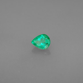 0.27 ct Green Emerald Stone, Natural Emerald in Pear Facet Shape for Sale