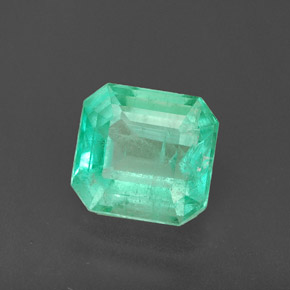 1.83 ct Green Emerald Stone, Natural Emerald in Octagon Facet Shape for Sale