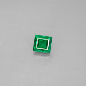0.40 ct Green Emerald Gemstone, Emerald Gem in Baguette Facet Shape for Sale.