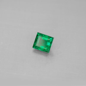 0.40 ct Green Emerald Stone, Natural Emerald in Baguette Facet Shape for Sale