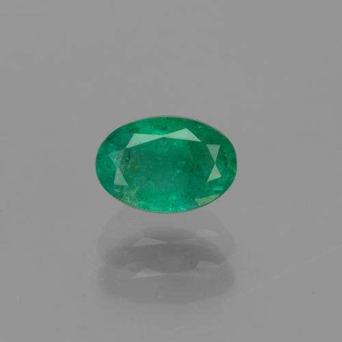 5.9 x 4.1mm Oval Green Emerald from Colombia, Weight of 0.46ct, Natural oiled Gemstone in SI-I1 Clarity, 1pc Oval Facet Emerald - Color: Bluish Green, Mohs Hardness of 7.5 - 8 suitable for daily wear jewelry, Cancer Zodiac Stone, Photo A