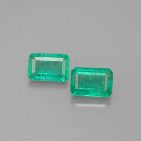 1.15 ct Green Emerald Gemstone, Emerald Gem in Octagon Facet Shape for Sale.