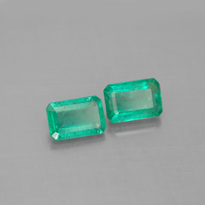 1.15 ct Green Emerald Stone, Natural Emerald in Octagon Facet Shape for Sale