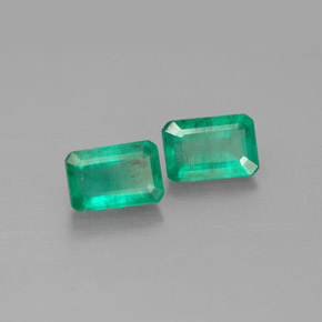 1.13 ct Green Emerald Stone, Natural Emerald in Octagon Facet Shape for Sale