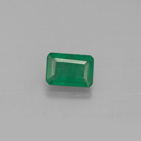 0.63 ct Green Emerald Gemstone, Emerald Gem in Octagon Facet Shape for Sale.