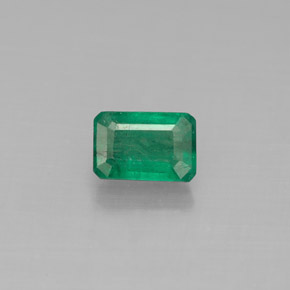 0.67 ct Green Emerald Gemstone, Emerald Gem in Octagon Facet Shape for Sale.