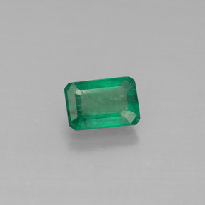 0.67 ct Green Emerald Stone, Natural Emerald in Octagon Facet Shape for Sale