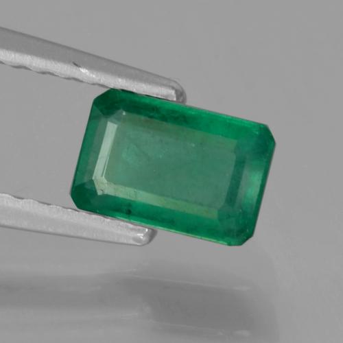 0.57 ct Green Emerald Stone, Natural Emerald in Octagon Facet Shape for Sale