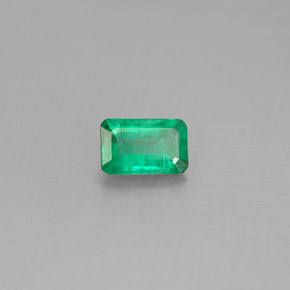 0.41 ct Green Emerald Stone, Natural Emerald in Octagon Facet Shape for Sale