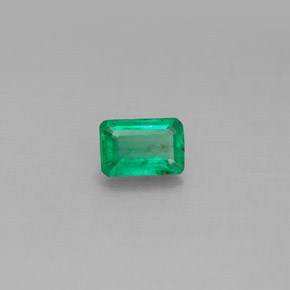 0.44 ct Green Emerald Stone, Natural Emerald in Octagon Facet Shape for Sale