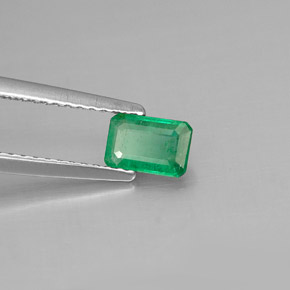 0.46 ct Green Emerald Stone, Natural Emerald in Octagon Facet Shape for Sale