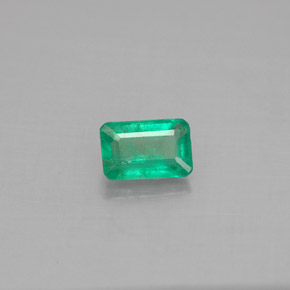 0.51 ct Green Emerald Stone, Natural Emerald in Octagon Facet Shape for Sale