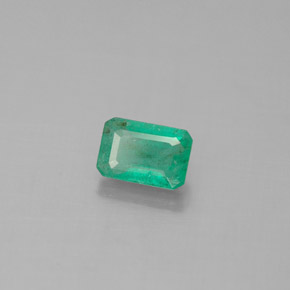 0.64 ct Green Emerald Stone, Natural Emerald in Octagon Facet Shape for Sale