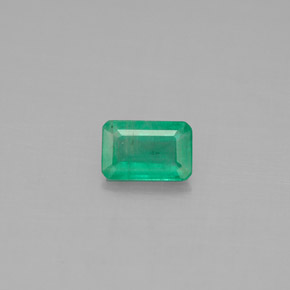 0.47 ct Green Emerald Gemstone, Emerald Gem in Octagon Facet Shape for Sale.