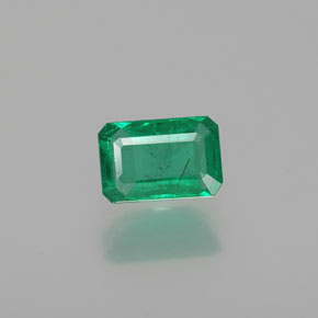 0.47 ct Green Emerald Gemstone, Emerald Gem in Octagon Facet Shape for Sale.