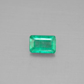 0.47 ct Green Emerald Gemstone, Emerald Gem in Octagon Facet Shape for Sale.