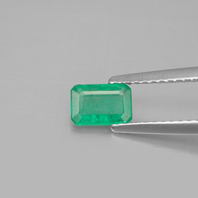 0.47 ct Green Emerald Gemstone, Emerald Gem in Octagon Facet Shape for Sale.