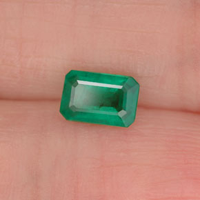 0.45 ct Green Emerald Stone, Natural Emerald in Octagon Facet Shape for Sale