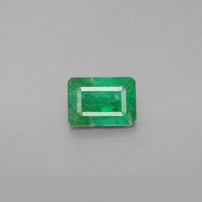 1.04 ct Green Emerald Stone, Natural Emerald in Octagon Facet Shape for Sale