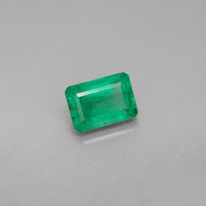 1.04 ct Green Emerald Stone, Natural Emerald in Octagon Facet Shape for Sale