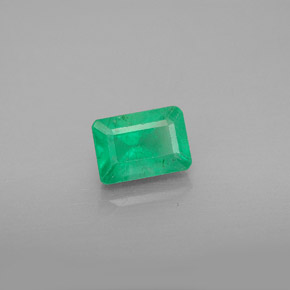 1.22 ct Green Emerald Stone, Natural Emerald in Octagon Facet Shape for Sale
