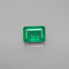 0.92 ct Green Emerald Gemstone, Emerald Gem in Octagon Facet Shape for Sale.