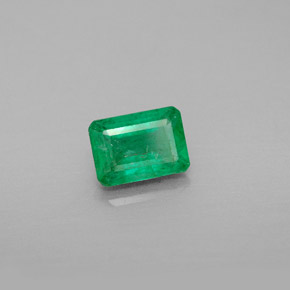 0.92 ct Green Emerald Stone, Natural Emerald in Octagon Facet Shape for Sale