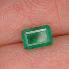 1.09 ct Green Emerald Stone, Natural Emerald in Octagon Facet Shape for Sale