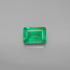 0.99 ct Green Emerald Gemstone, Emerald Gem in Octagon Facet Shape for Sale.