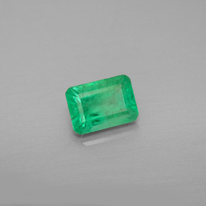 0.99 ct Green Emerald Stone, Natural Emerald in Octagon Facet Shape for Sale