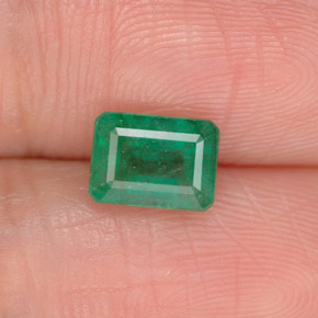 1.12 ct Green Emerald Gemstone, Emerald Gem in Octagon Facet Shape for Sale.