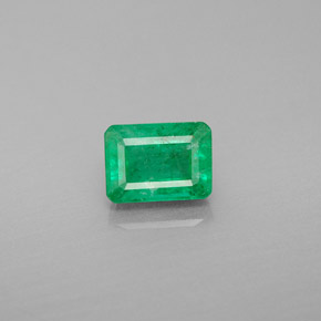 1.18 ct Green Emerald Gemstone, Emerald Gem in Octagon Facet Shape for Sale.