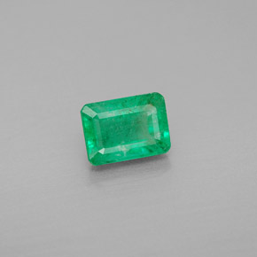 1.18 ct Green Emerald Stone, Natural Emerald in Octagon Facet Shape for Sale