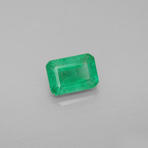 1.08 ct Green Emerald Stone, Natural Emerald in Octagon Facet Shape for Sale