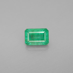 1.03 ct Green Emerald Gemstone, Emerald Gem in Octagon Facet Shape for Sale.