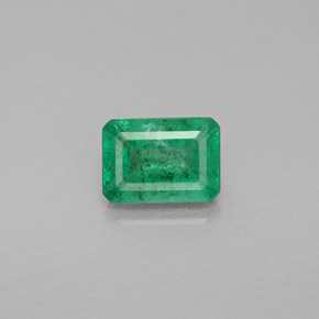 1.03 ct Green Emerald Gemstone, Emerald Gem in Octagon Facet Shape for Sale.