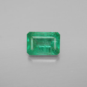 0.96 ct Green Emerald Gemstone, Emerald Gem in Octagon Facet Shape for Sale.