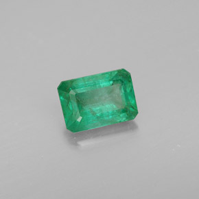 0.96 ct Green Emerald Stone, Natural Emerald in Octagon Facet Shape for Sale