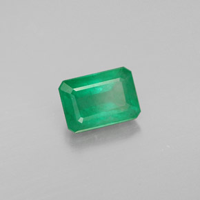 1.01 ct Green Emerald Stone, Natural Emerald in Octagon Facet Shape for Sale