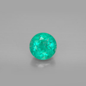 1.16 ct Green Emerald Gemstone, Emerald Gem in Round Facet Shape for Sale.