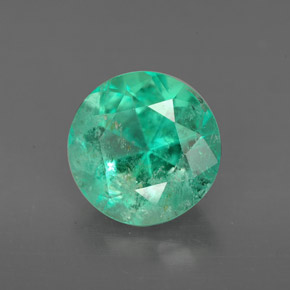 2.71 ct Green Emerald Gemstone, Emerald Gem in Round Facet Shape for Sale.