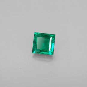 0.33 ct Green Emerald Stone, Natural Emerald in Baguette Facet Shape for Sale