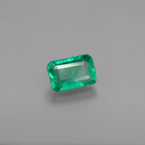0.70 ct Green Emerald Stone, Natural Emerald in Octagon Facet Shape for Sale